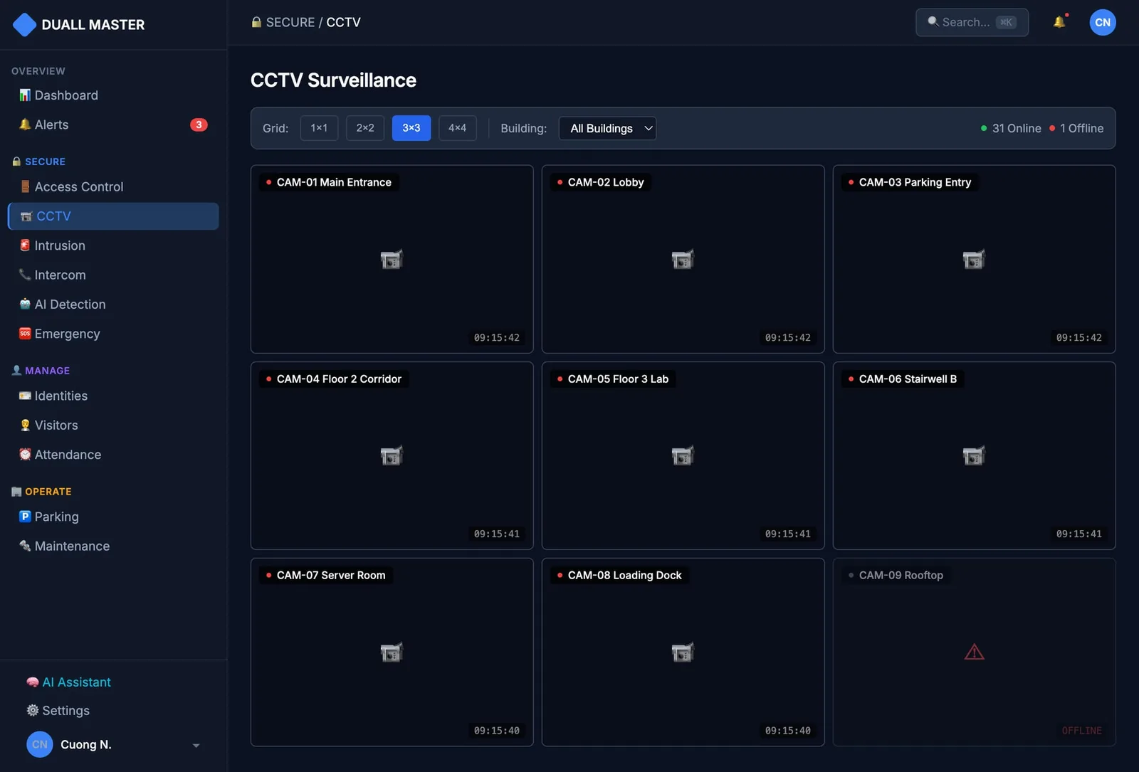 Duall Master video and event context used in integration workflow